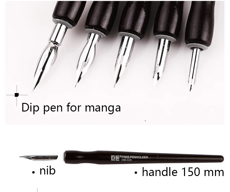 Billig LifeMaster Japan TACHIKAWA Dip Stifte Set (5 Schreibfedern + 1 Bag) saji schule G D Maru Brunnen Pen Manga Design Kunst Set Für Comic Skizze