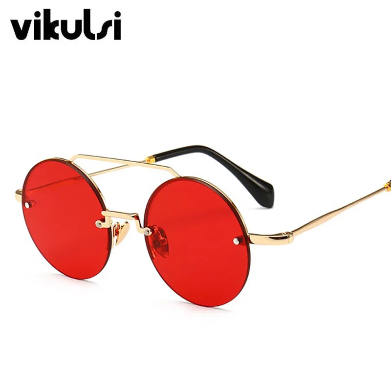 Newest Red Round Goggles Female Fashion Glasses 2018 Women Designer