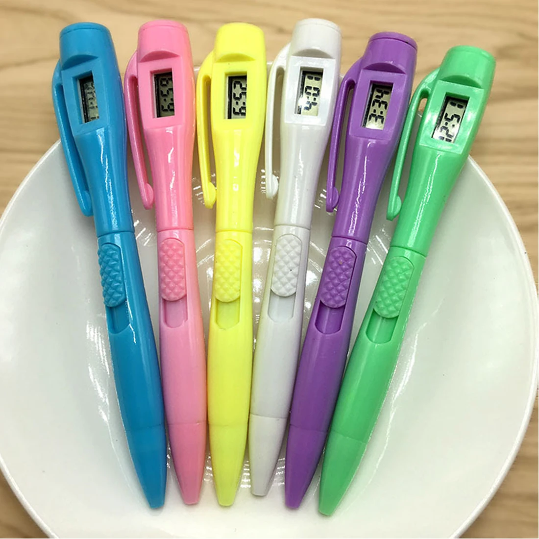 FangNymph 1 pcs Electronic Watch Pen for Office Clock Electronic Test Ball Pen Kawaii Creative Office Supplies Ballpoint Pens