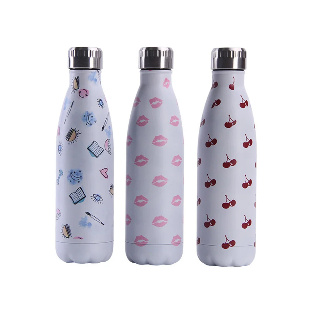 

Cute Pattern Water Bottle Stylish Outdoor Sport Hiking Camping Drinking Cup Sturdy Practical Creative Portable Bottle