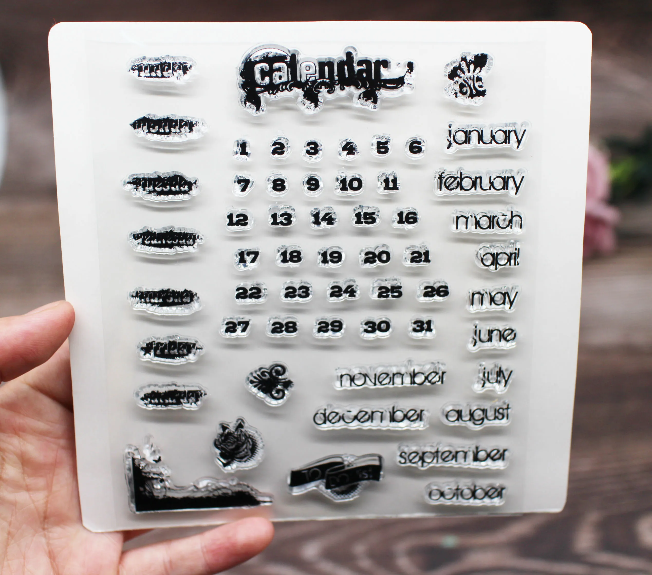 

Number 1-30/month Clear Stamps/seal For Scrapbooking photo paper craft card making 2019 NEW silicone stamp Seal for Decor