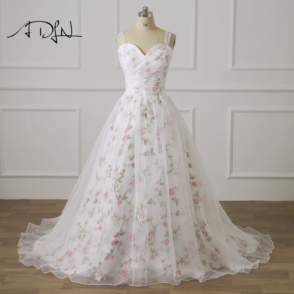 Plus Size Wedding Dress with Floral Organza Customized Beaded A-line Bridal Gown Customized Vestido de Novia Robe de Mariage 2