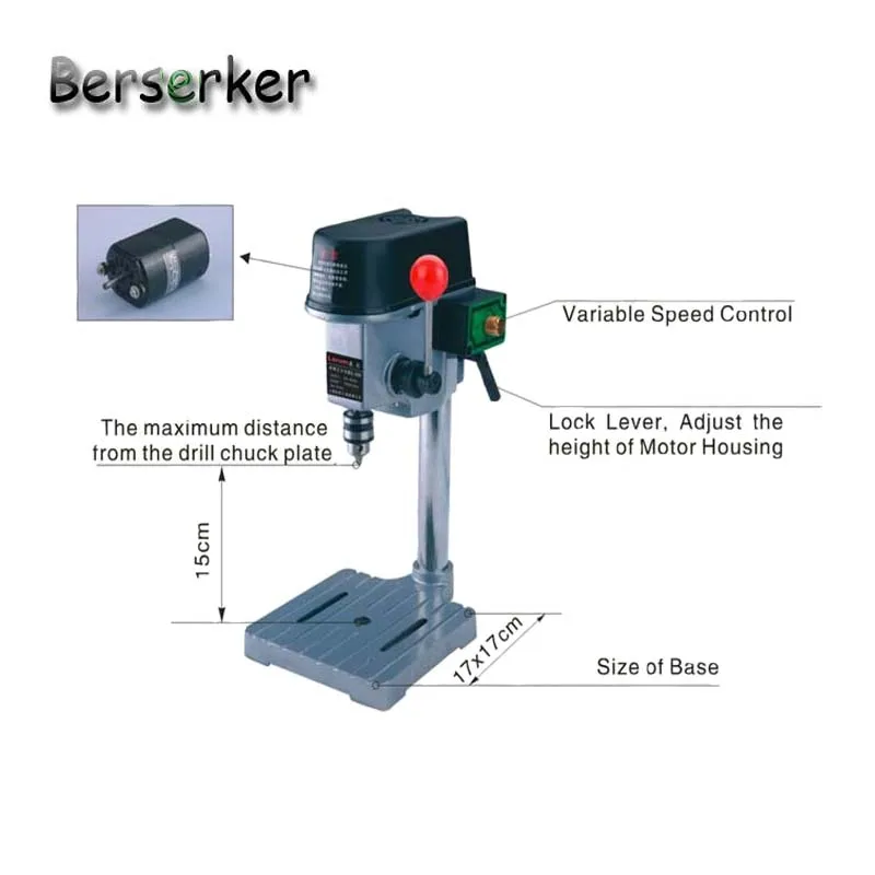 Сверлильный станок Berserker Precision Mini Настольный сверлильный 220 В 150 Вт 6 5 мм|drill power|drill