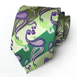 2019 Модные мужские галстуки Gravata деловые классические галстуки для работы Пейсли клетчатые полиэфирные галстуки для мужчин свадебные