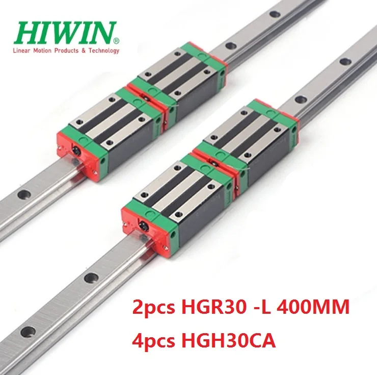 2 шт. 100% Оригинал Hiwin Линейная направляющая HGR30-L 400 мм + 4 HGH30CA линейный узкий блок