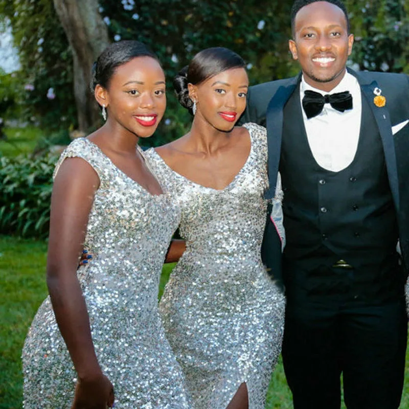 silver sparkly bridesmaid dresses