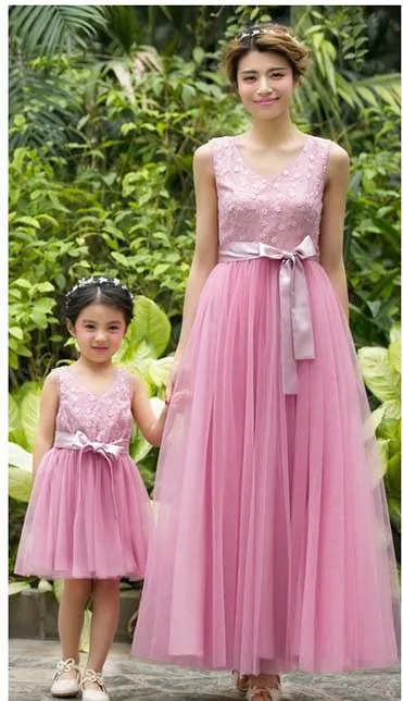maxi dresses for mother and daughter matching