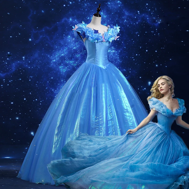 Film chaud cendrillon robe adulte princesse cendrillon costume