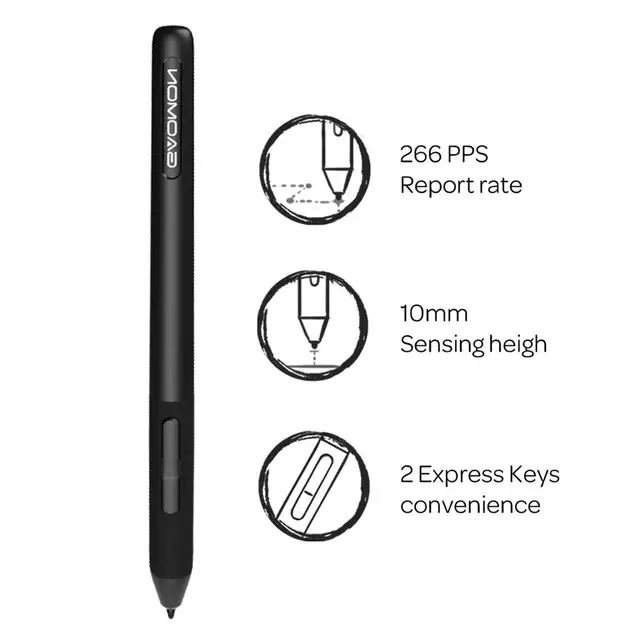 GAOMON ArtPaint AP32 8192 Levels Pressure Passive Stylus for Graphics Tablet S620/S630/S830/M106KPRO/M10KPRO/M1220/1230/PD2200 4