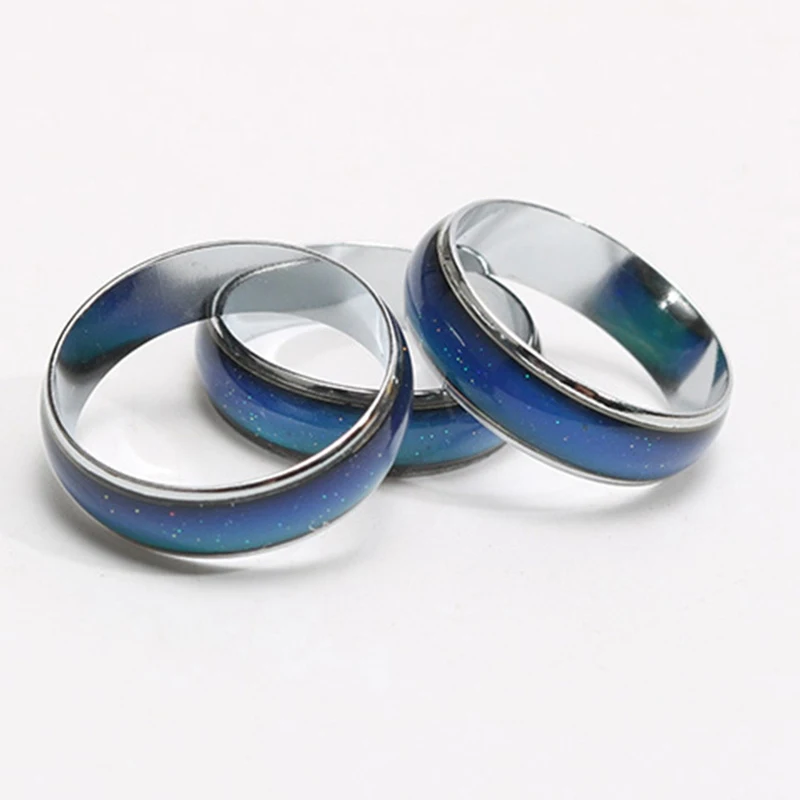 

Changing Color Mood Rings Feeling / Emotion Temperature Ring Wide 6mm Smart Jewelry Factory direct sale