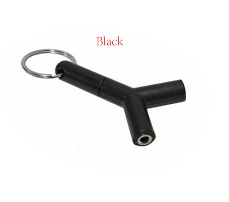 DHL 200Pcs Lot Stereo Jack Audio Y Shaped 3 5mm Headset Headphone Splitter Adapter Keyring