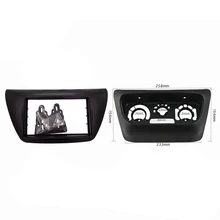 2 pz ITYAGUY AC Pannello di Controllo + Autoradio Fascia per Mitsubishi Lancer IX 2006 Controllo del Centro Cornice Lettore DVD trim Kit