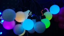 Colorful led ball costumes lighting string 10 meters 100 lamp waterproof lighting string sphere lamp