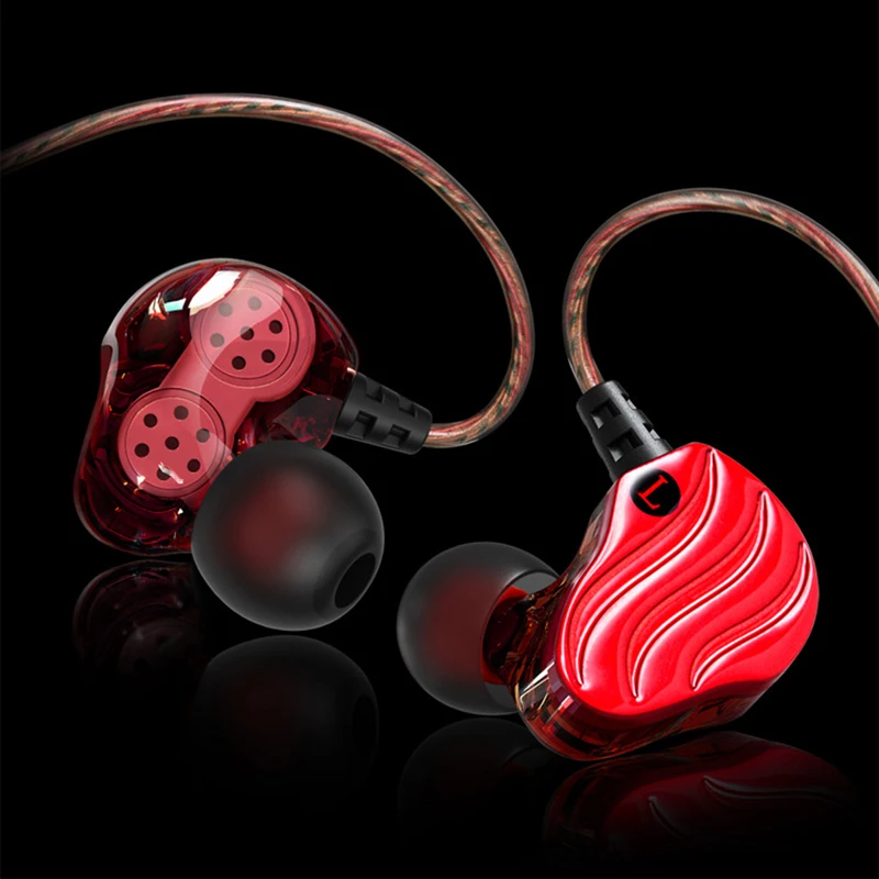 

High-quality headphones in-ear subwoofer Earphones dual controller sports headphones with microphone for games mp3 Mobile phone