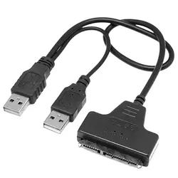 SATA к USB 2,0 до 7 + 15 22Pin адаптер Кабели для 2,5 дюймов SSD HDD жесткий диск конвертер С USB2.0 Мощность кабель