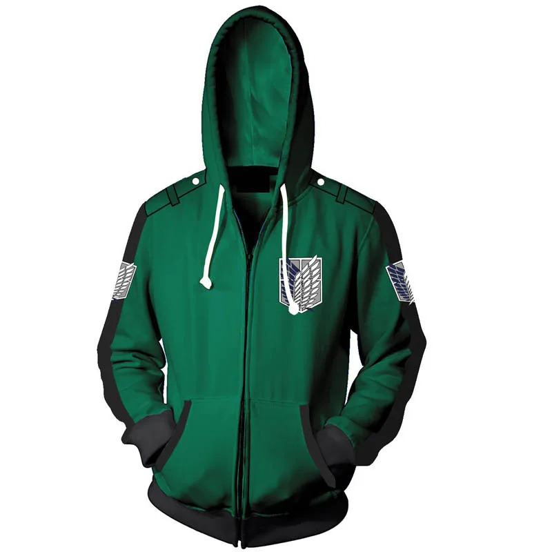 Anime Attack On Titan Levi Mikasa Eren Cosplay Costumes Men Women Hoodies Sweatshirts Spring Jacket Coat Luxtees (7)