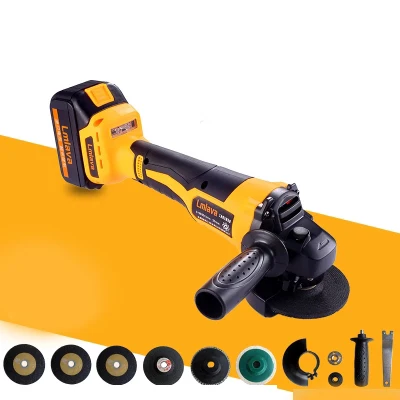

Strong Power Electric Lithium Battery Cordless Angle Grinder Grinding Machine Polishing Cutting Grinding Sanding Wax Power Tools