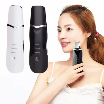 

Ultrasonic Facial Scrubber Multifunctional Ion Deep Face Cleaning Peel Lift Rechargeable Skin Care Device Beauty Instrument