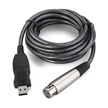 

10 X USB Male to 3 Pin XLR Female Microphone MIC Studio Audio Link Cable