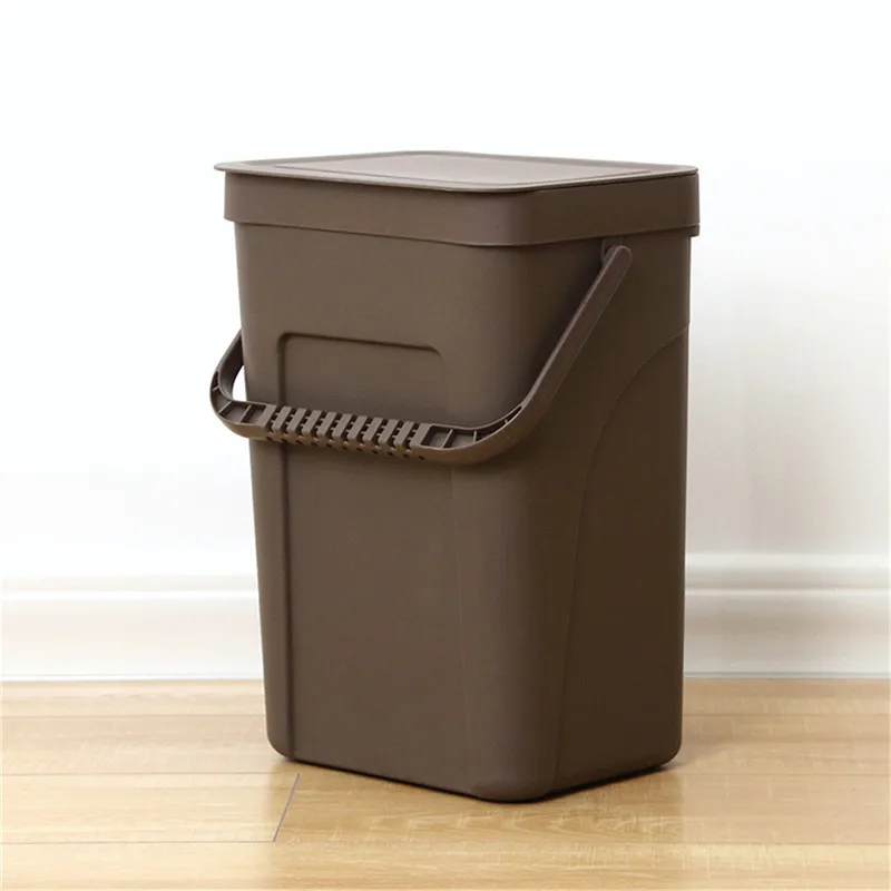 Прессованный пластиковый мусорный бак мусорное ведро для домашнего мусора мусорное ведро Бытовая уборка высокое качество