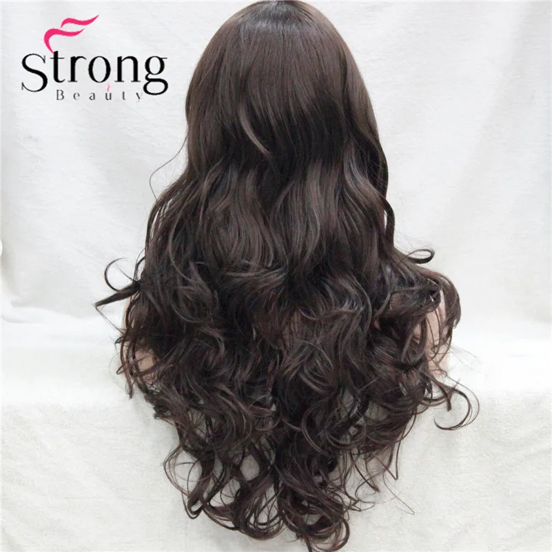 E-233 #6 new fashion sexy no bangs skin top 26 white blonde long wavy synthetic full wig (4)