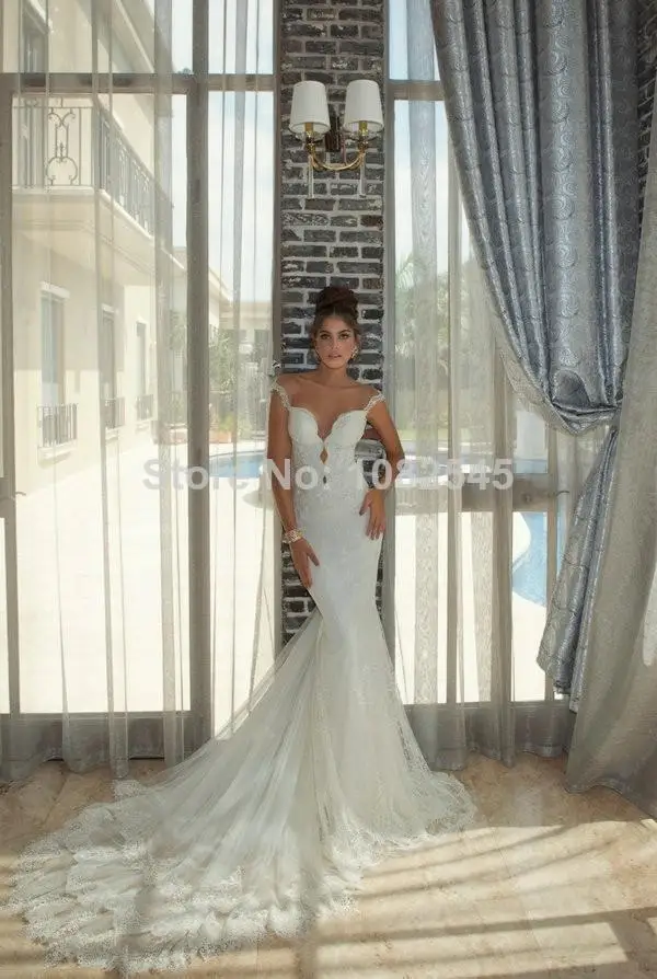 Sexy Off The Shoulder Backless Lace Mermaid Wedding gowns 2014 New Arrival | Свадьбы и торжества