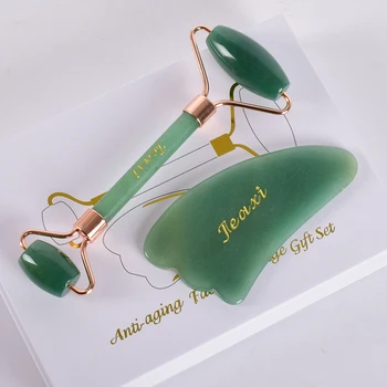 

Jade Roller Scraping Set Natural Stone Healthy Care Tool Face Massage Slimming Anti Wrinkle Cellulite Crystal Gua Sha Gift Box