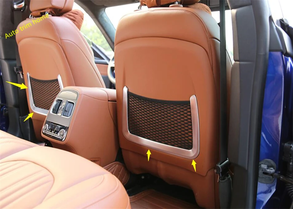 

Lapetus Matte Style Rear Behind Seat Storage Bag Net Molding Garnish Cover Trim Fit For Maserati Levante 2016 2017 2018 2019 ABS