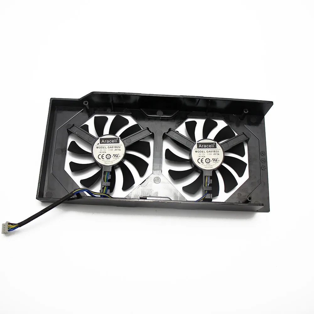 Genuine For HIS 7850 R7 260X R9 270 iPower IceQ X2 APISTEK DC12V 0.38A 4Pin 2*4Wire GPU Cooling Fan GA81B2U PFTA