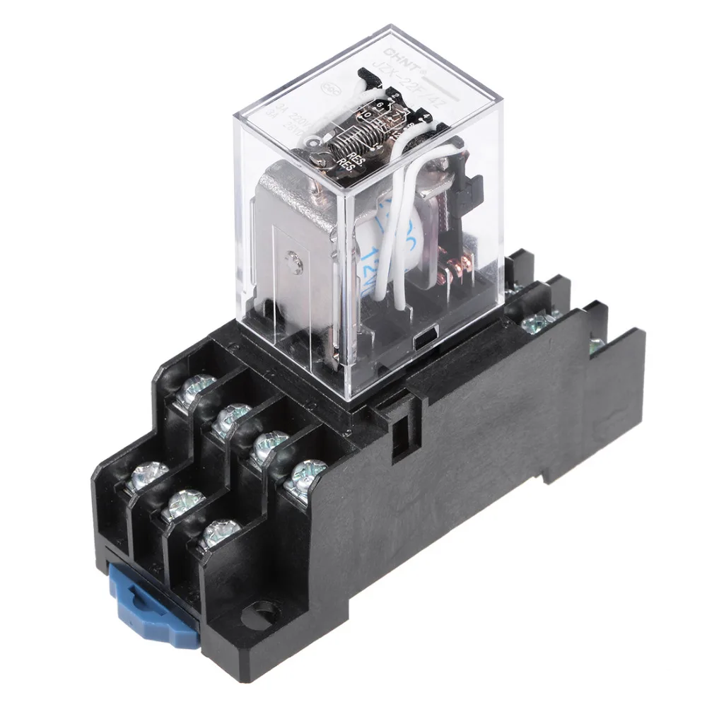 

Uxcell 1PCS DC 12/24V or AC 12V Electromagnetic Relay with Scoket Coil 4P4T 14 Terminals Electromagnetic Power Relays Supplies