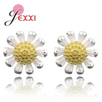 

Beautiful Flower Fashion Genuine 925 Sterling Silver Women Girls Earring Accessories Luxury Jewelery Gift For Christmas