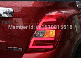 

for Chevrolet Trax tail lights Tracker led tail light rear trunk lamp cover drl+signal+brake+reverse  Car Styling LED Tail Lamp