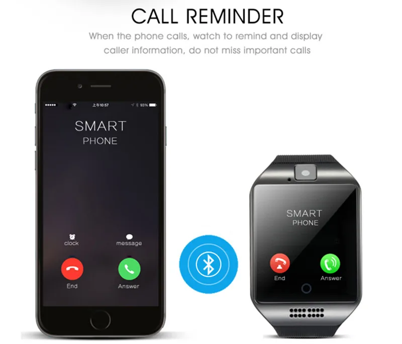 Skysmile Q18 Смарт часы Bluetooth NFC Smartwatch Android для Apple IPhone6 интеллектуальные синхронизации