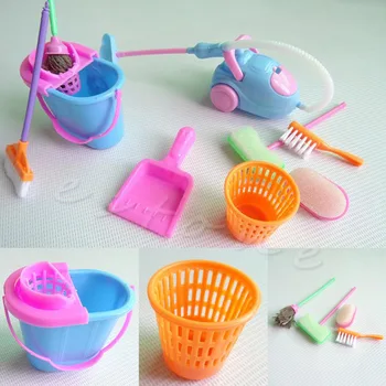 

Set of 9Pcs Home Furniture Cleaner Furnishing Kit For Doll House Cleaning