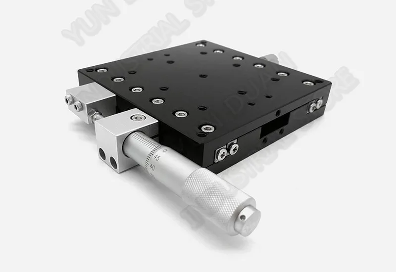 

Micrometer Manual Sliding Table 90*90mm X Axis High precision Displacement Platform Cross Roller Guide Way Linear StageLX90-L