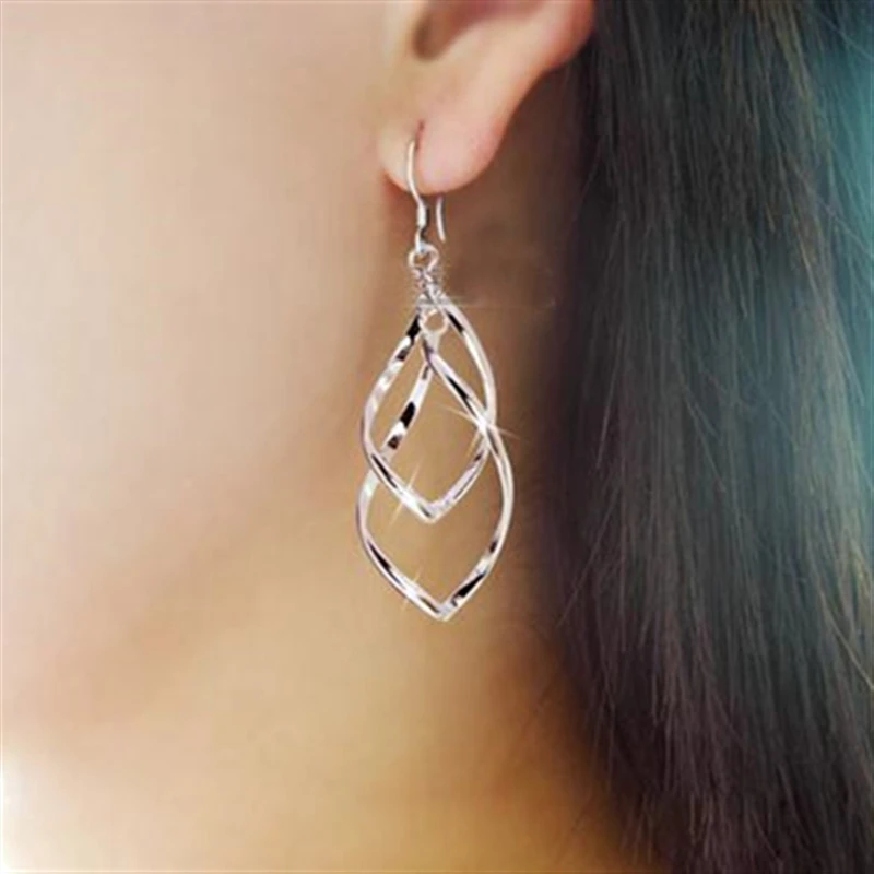 2019 горячие серьги-гвоздики женские Bijoux искажения многослойный золотой цвет и