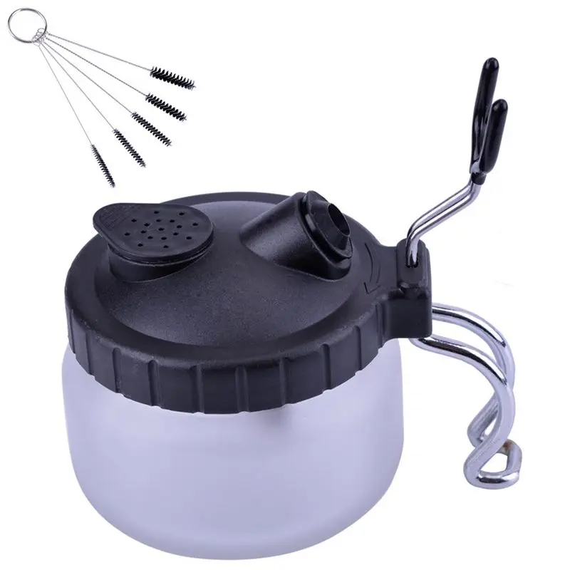 

Airbrush Cleaning Pot,Clean Paint Jar With Air Brush Holder+Nozzle Cleaning Brush Set
