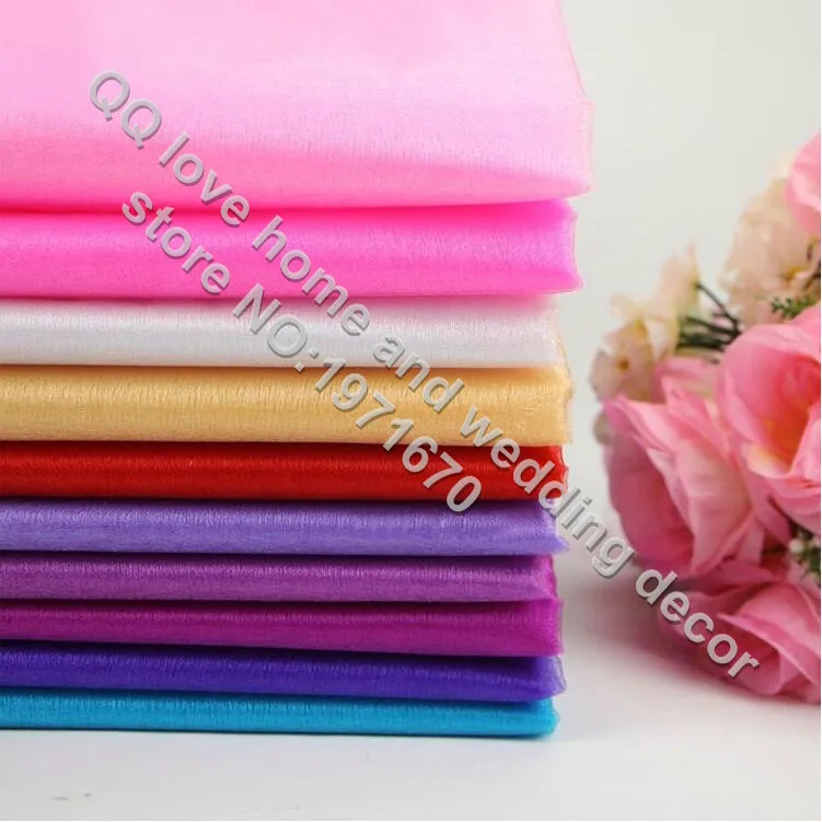 Whole 0 75 50m Sheer Mirror Organza Roll Wedding Chair Sash Bow Whole 0 75 50m Sheer Mirror Organza Roll Wedding Chair Sash Bow Table Runner Swag Crystal