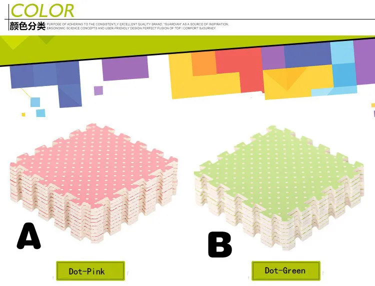 Meitoku мягкие головоломка вспененный этилвинилацетат играть коврики, 10 шт./лот упражнения коврики плитки; блокировочный пол Ползания pad Each12