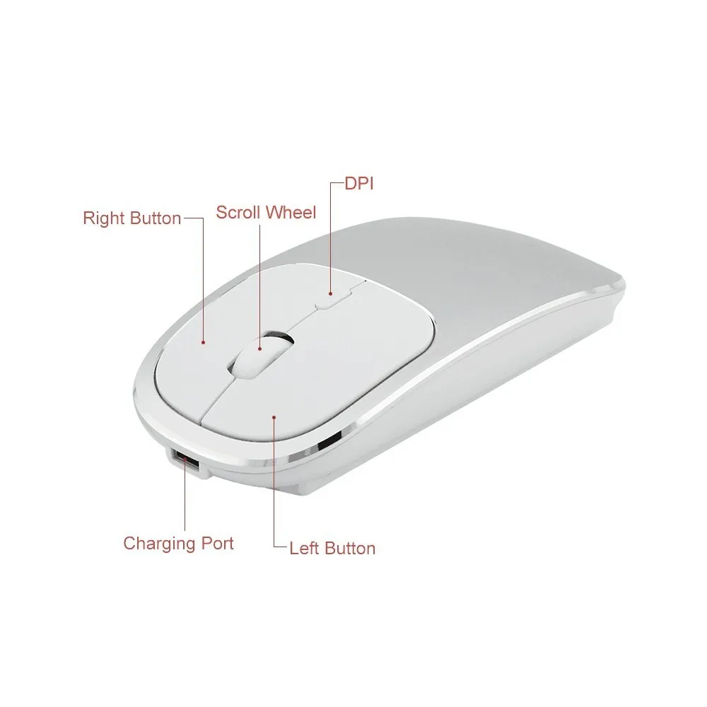 2.4GHz Wireless Mouse Rechargeable Mouse Silent