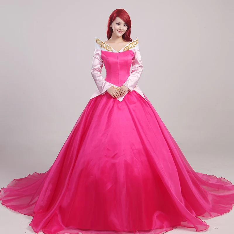 Aniniel font b Cosplay b font Sleeping Beauty Princess Aurora Costume Halloween and Party Dress for