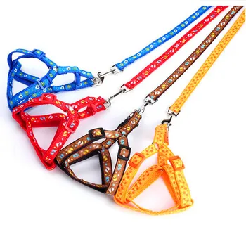 New Soft Breathable Nylon Dog Harness and leash set Puppy dog Accessories adjustable Dog Leash Lead Harness Belt Traction Rope