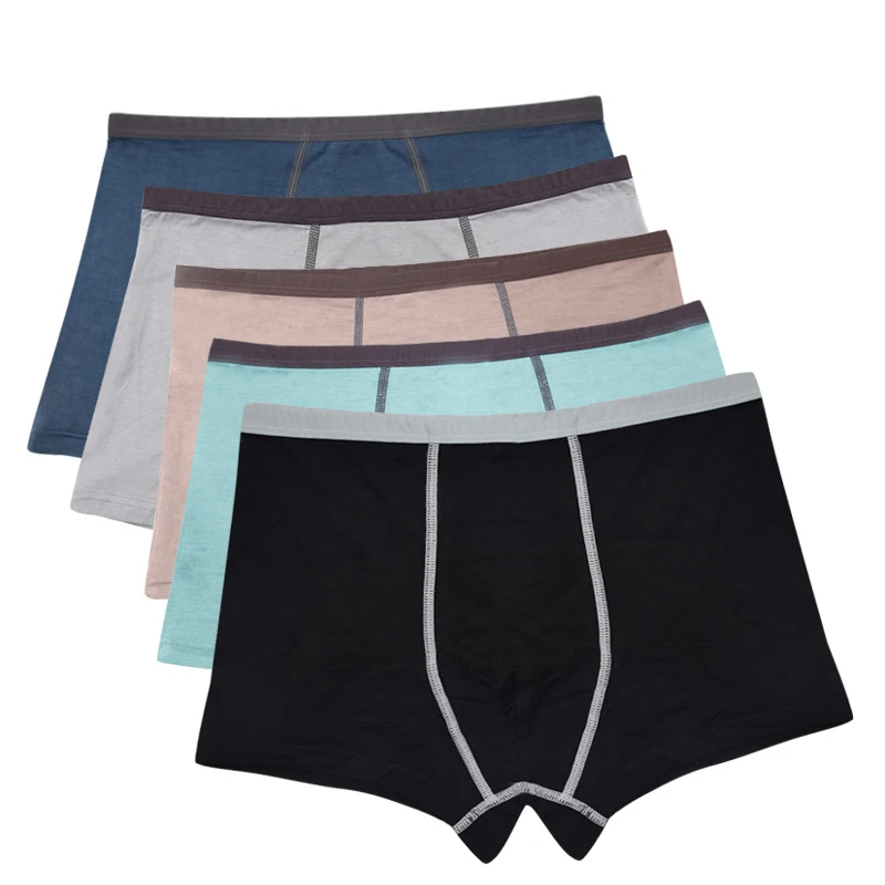 

5 pcs/Lot ! Modal Boxer Shorts Men U Convex Pouch Panties Soft Boxers L to XXXL
