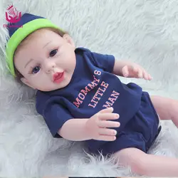 Ucanaan/50-55 см силикона Reborn Baby Куклы 20 дюймов Реалистичного Baby Doll для детей Bebe полный винил жив bonecas Reborn