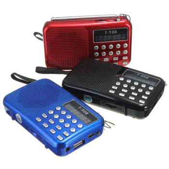 

New Mini Internal Magnetic T508 Portable LED Stereo FM Radio Speaker Support USB TF Card MP3 Music Player Durable UM