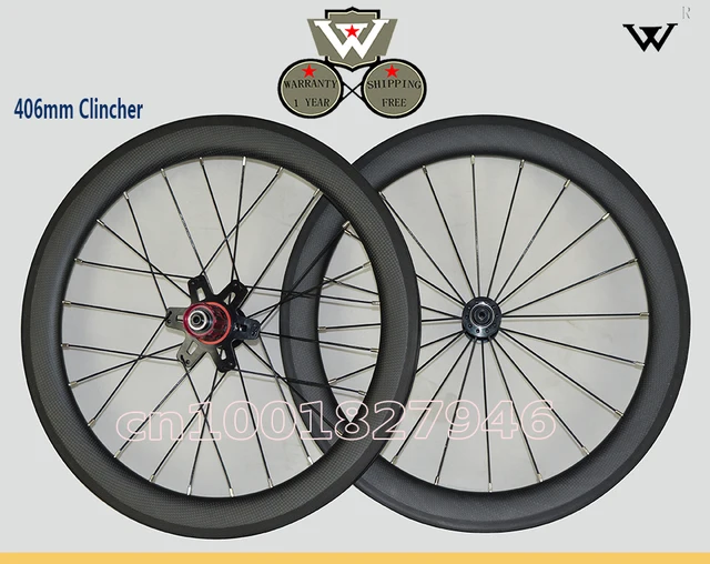 Best price at $315 Cheap W Hot Sale;Carbon/ 406 Full Carbon Carbon Wheels;Depth 40mm;Clincher;Width 25mm;20 inch Wheel of bicycle;Customized Decal;DIY
