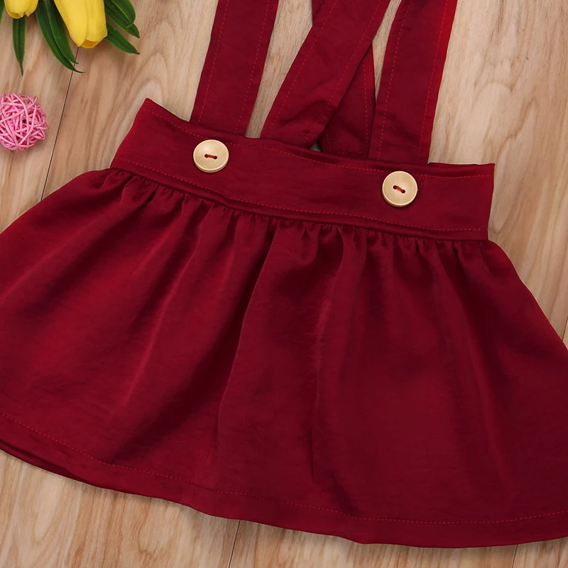Детская юбка на подтяжках для маленьких девочек, комбинезон, сарафан, комплект одежды, От 0 до 3 лет