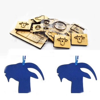 

Wooden Rule Die Cut Steel Punch goat Pendant Key Chain Cutting Mold Wood Dies Cutter for Leather Women's Shoulder Bag Crafts