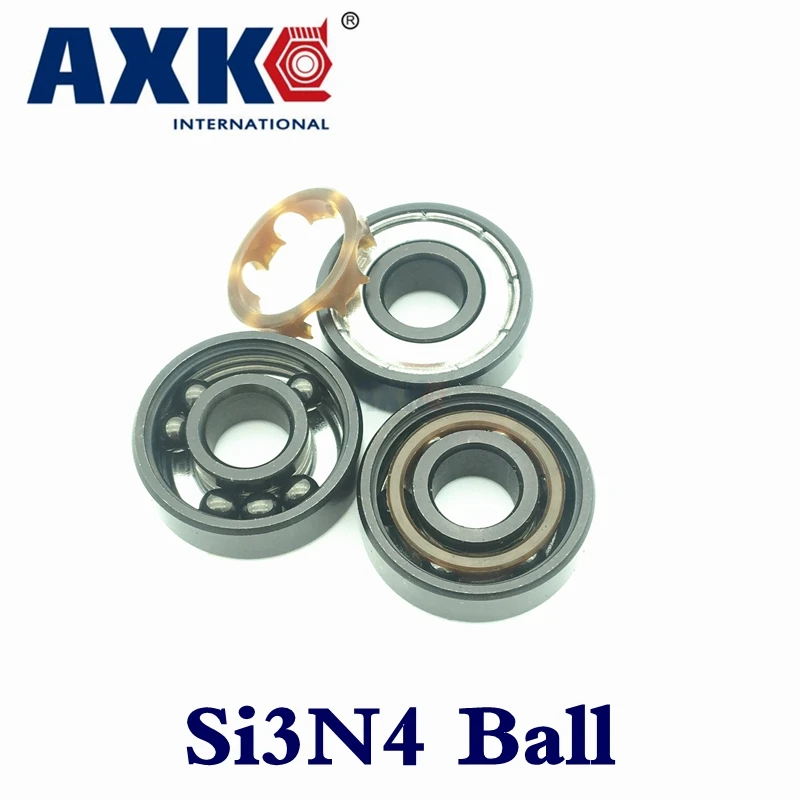 

AXK 608 608z swiss BSB ABEC-11 Black 6 Beads Si3N4 Balls Hybrid Ceramic for skateboard Hand Spinner Skate Roller 8*22*7mm