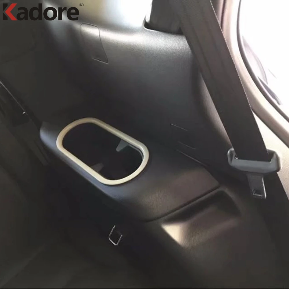 

For Mazda CX9 CX-9 2016 2017 2018 2019 ABS Matte Trim Rear Side Cup Holder Decorative Frame Decal Cover Sticker Car Accessories